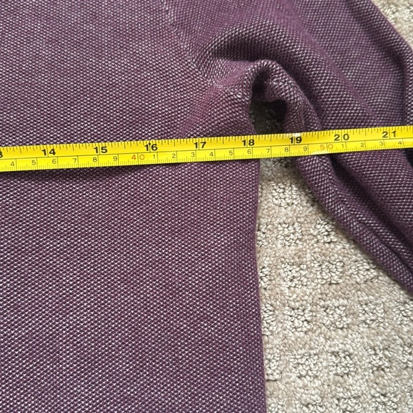 Michael Kors Mens Cotton Long Sleeve V Neck Plum Purple Sweater medium - Picture 4 of 8